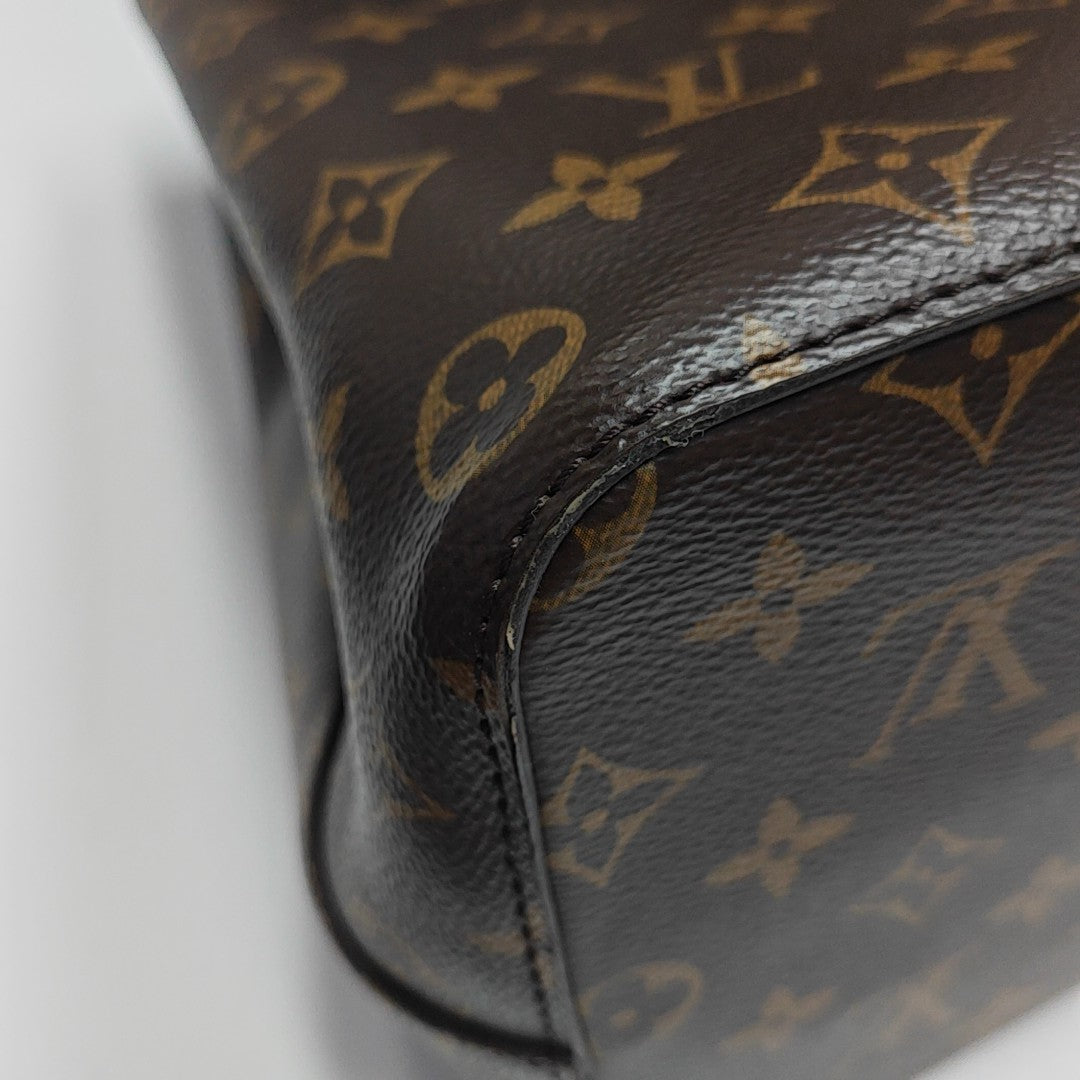 NÉONOÉ MM Monogram Coated Canvas Brown