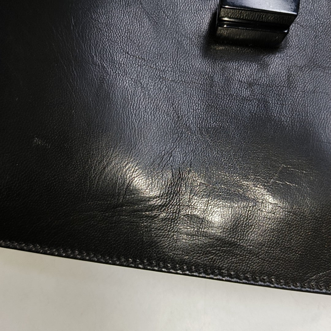 Leather Shoulder Bag Black