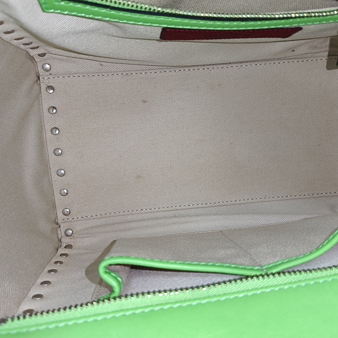 Rockstud Small Calfskin Green