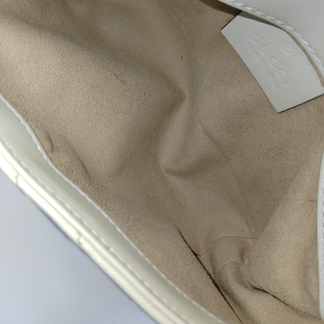 GG Marmont Mini Quilted Calfskin White