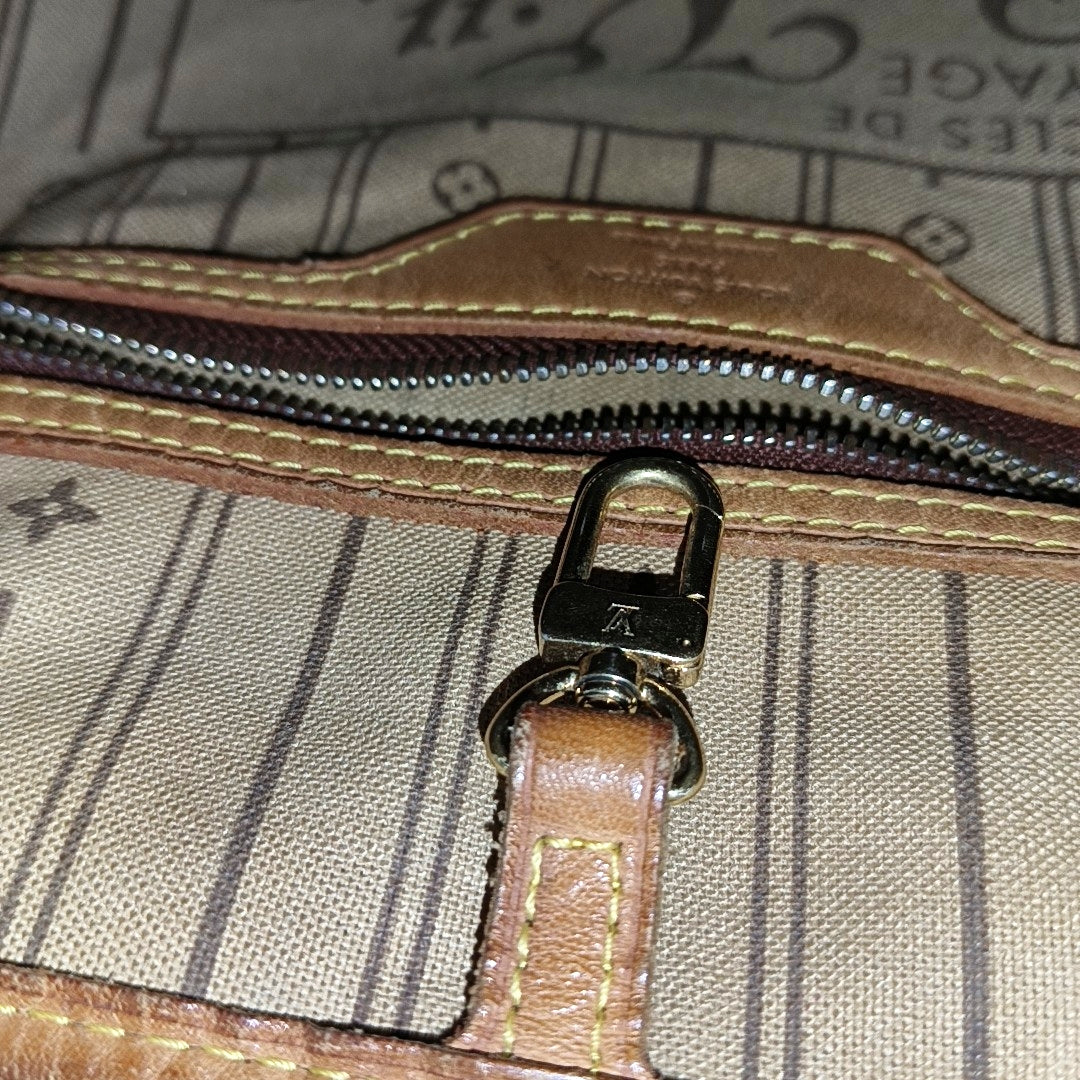 NEVERFULL GM Monogram Coated Canvas Brown
