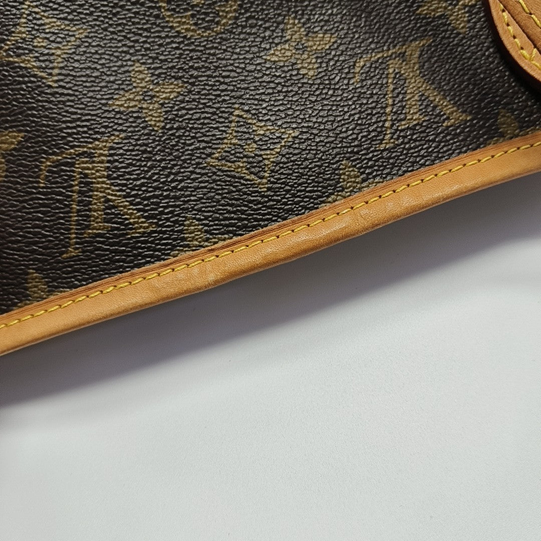 NEVERFULL MM Monogram Coated Canvas Brown