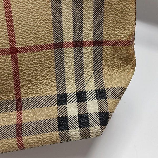 Coated Canvas Crossbody Bag Beige