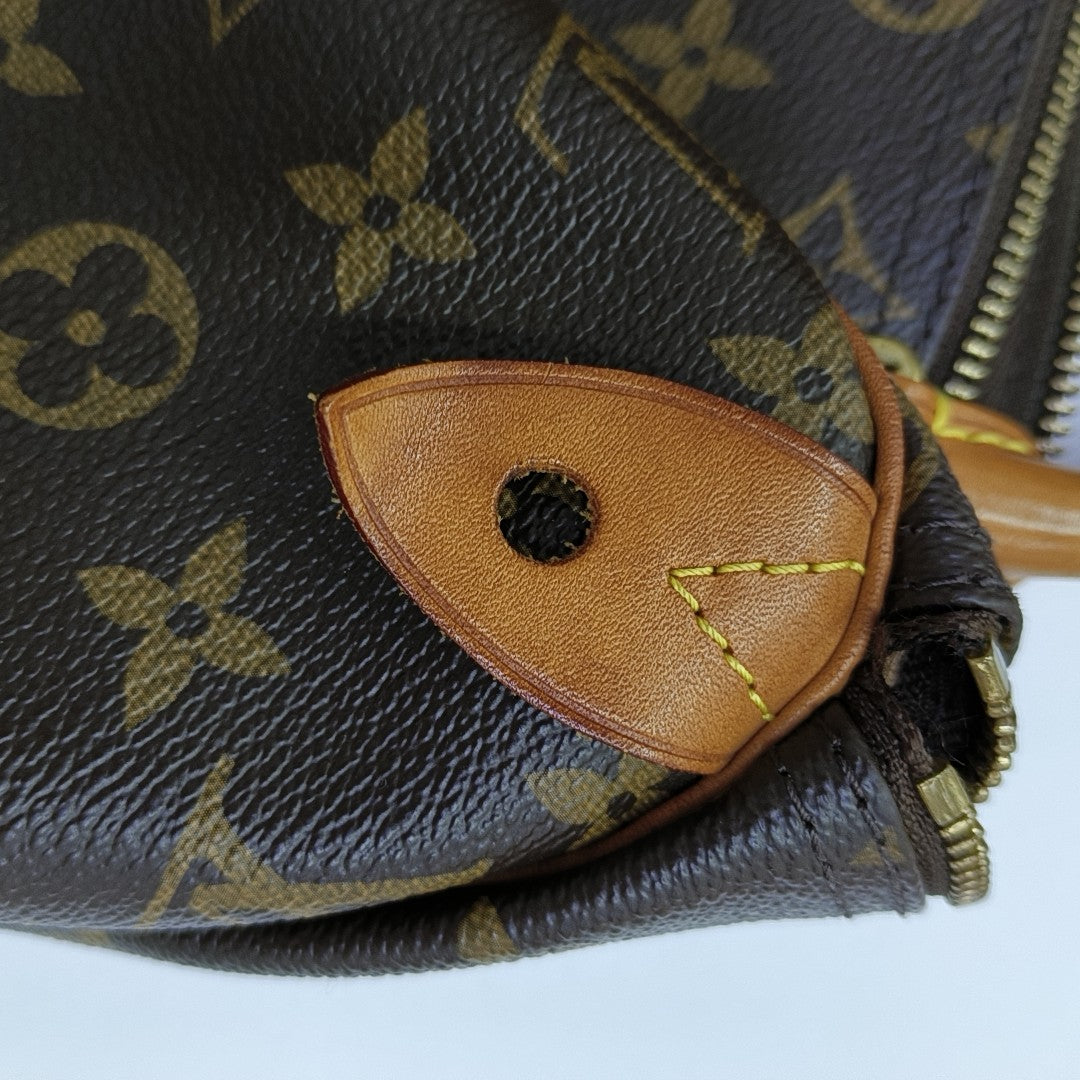 SPEEDY 30 Monogram Coated Canvas Brown