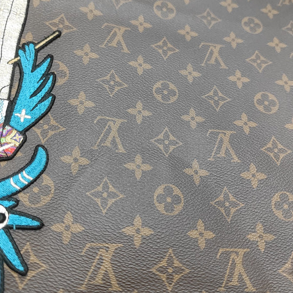 SAC PLAT Monogram Coated Canvas Brown