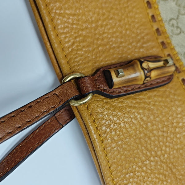 Monogram Fabric Top Handle Bag Beige