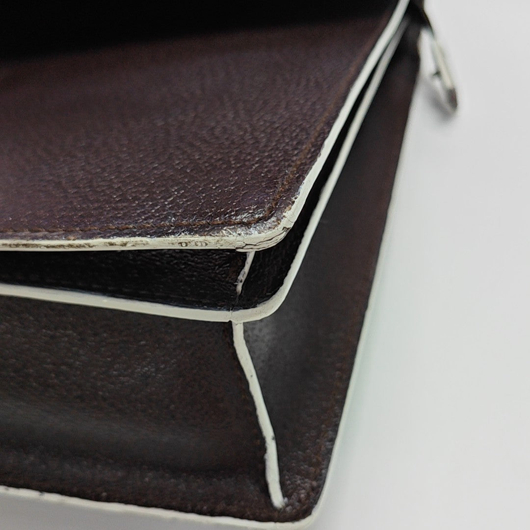 Calfskin Top Handle Bag Brown