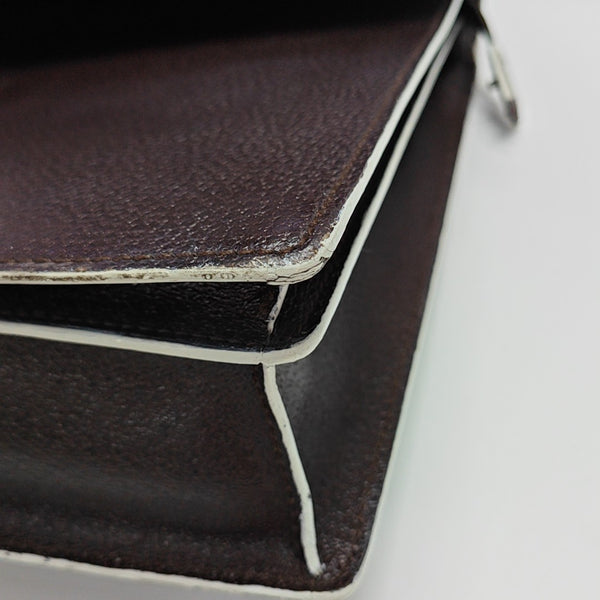 Calfskin Top Handle Bag Brown