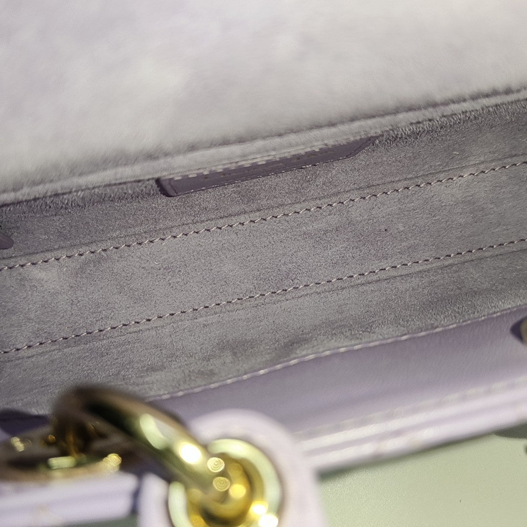 Lady D-Joy Super Mini Cannage Lambskin Purple