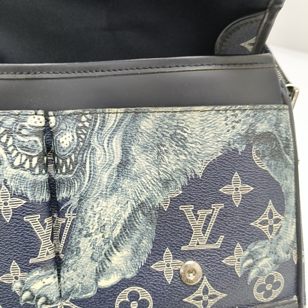 SAVANE PM Monogram Coated Canvas Blue
