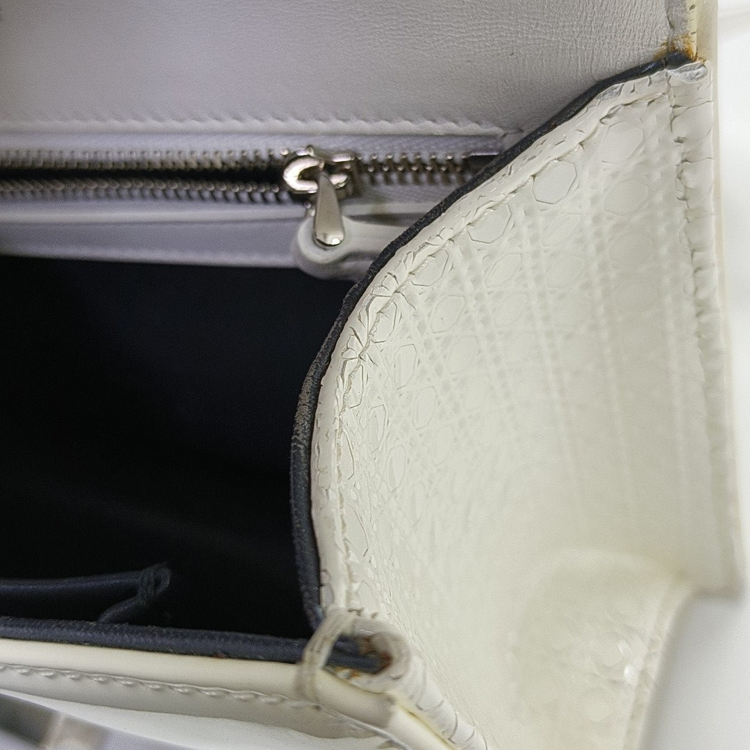 Diorama Small Cannage Calfskin White