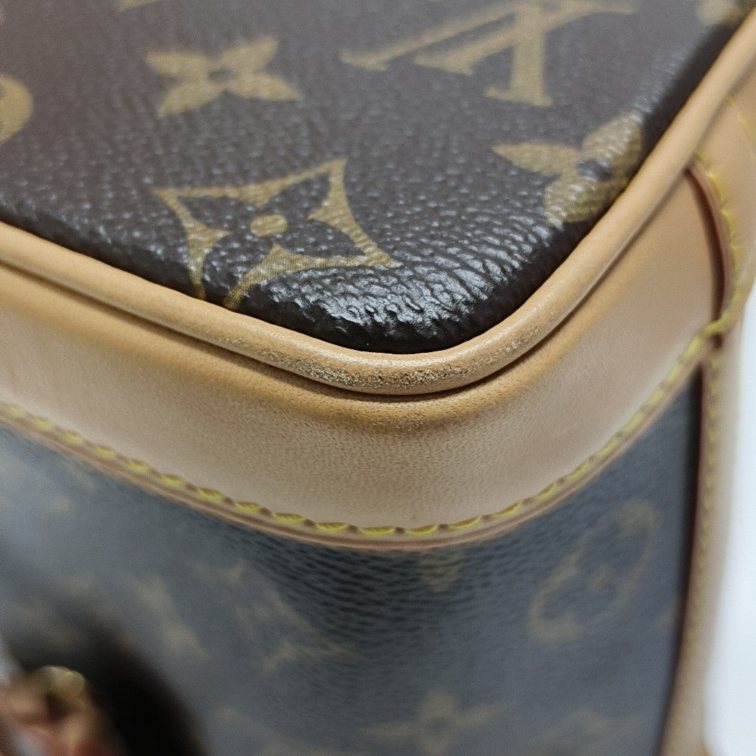 NOÉ Nano Monogram Coated Canvas Brown
