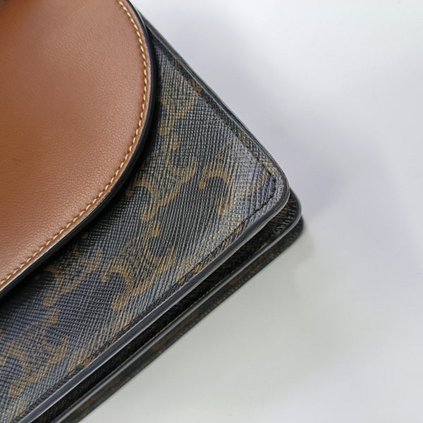 TRIOMPHE CANVAS Small Coated Canvas Brown