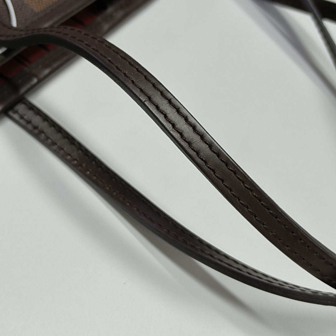 NEVERFULL MM Damier Ebene Coated Canvas Brown