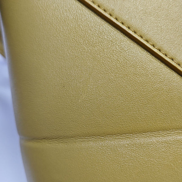 Puzzle Fold Mini Quilted Calfskin Yellow