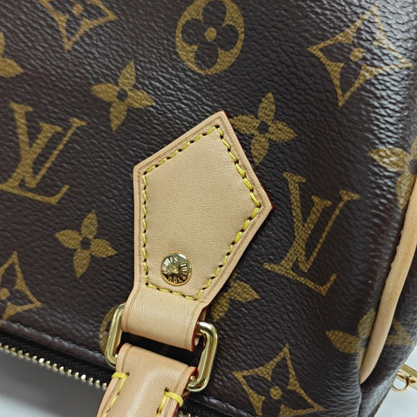 SPEEDY 20 Monogram Coated Canvas Brown