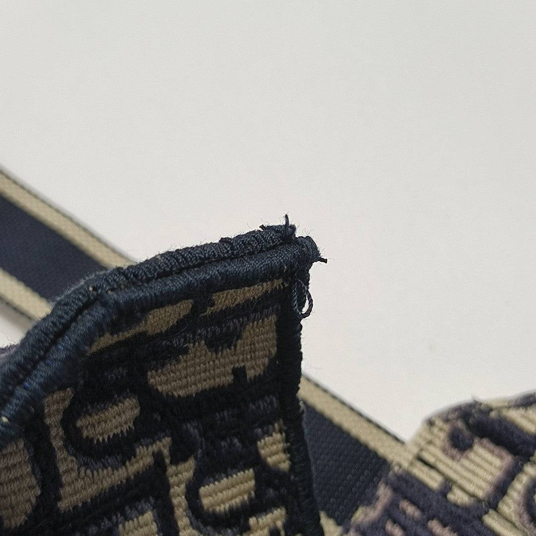 Oblique Canvas Backpack Blue