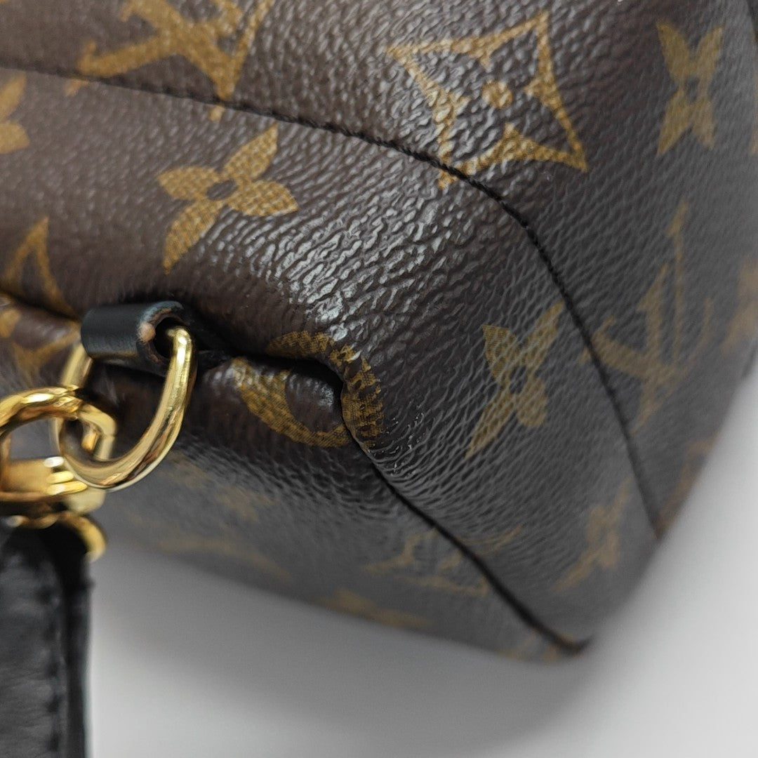 PALM SPRINGS Mini Monogram Coated Canvas Brown