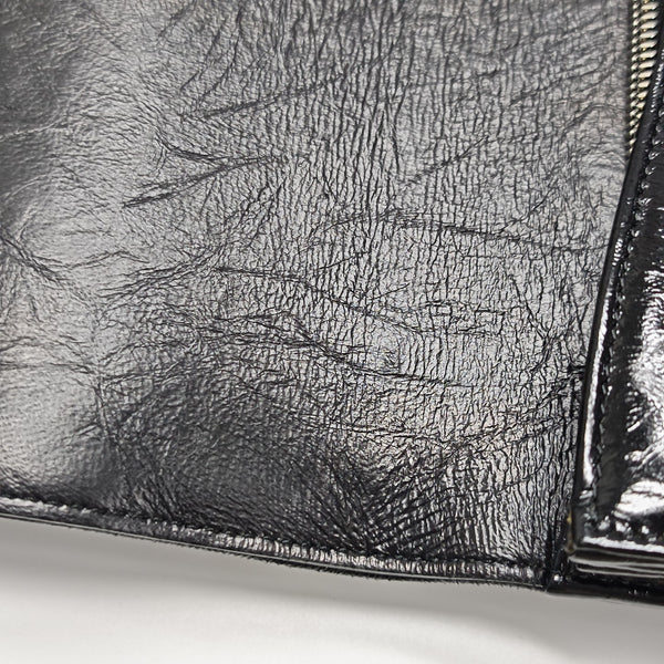Cannage Calfskin Shoulder Bag Black