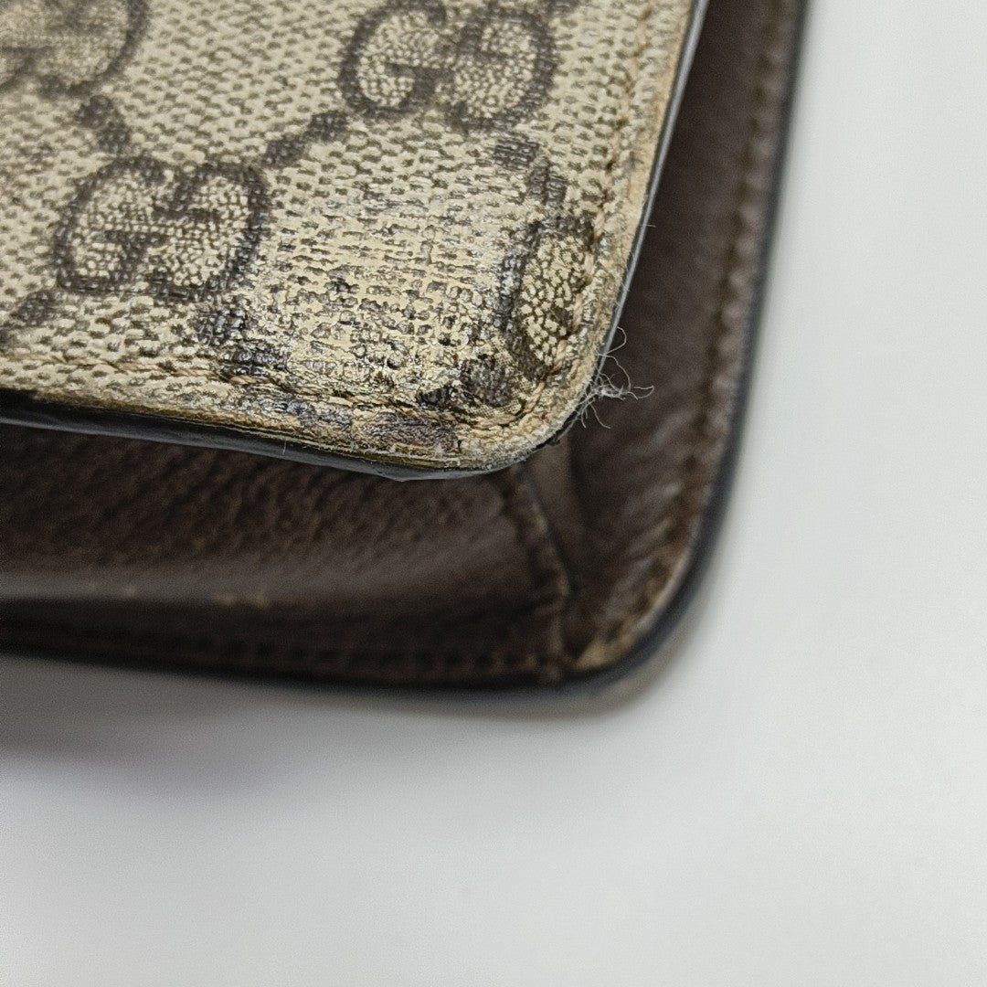 GG Supreme Monogram Coated Canvas Brown
