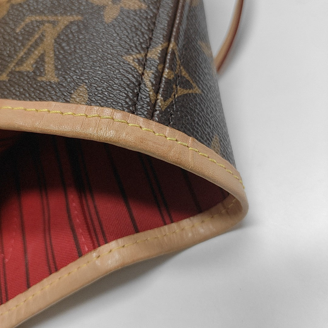 NEVERFULL MM Monogram Coated Canvas Brown