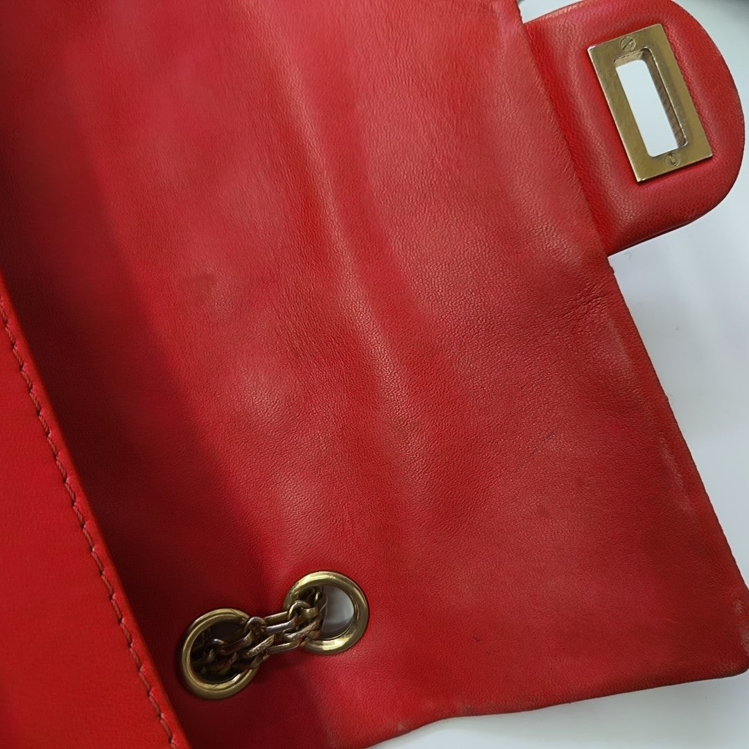 2.55 225 (small) Quilted Patent Leather Red