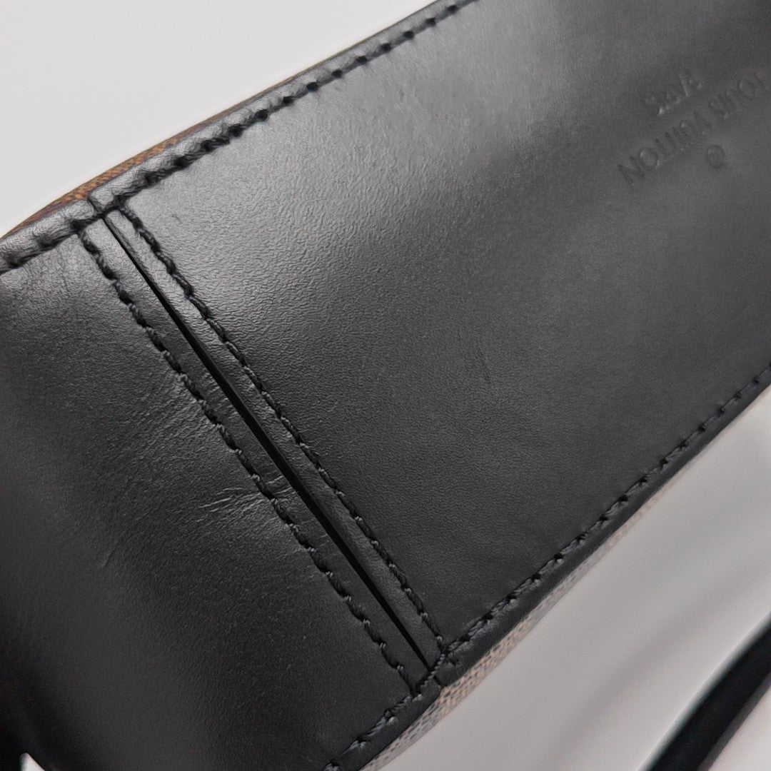 SANTA MONICA Damier Ebene Coated Canvas Brown