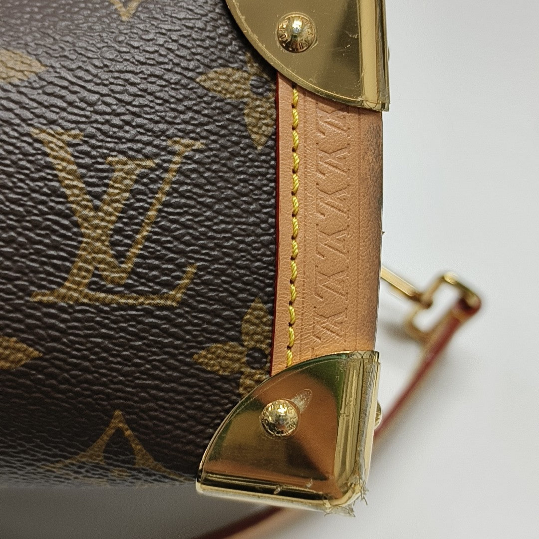 SIDE TRUNK MM Monogram Coated Canvas Brown