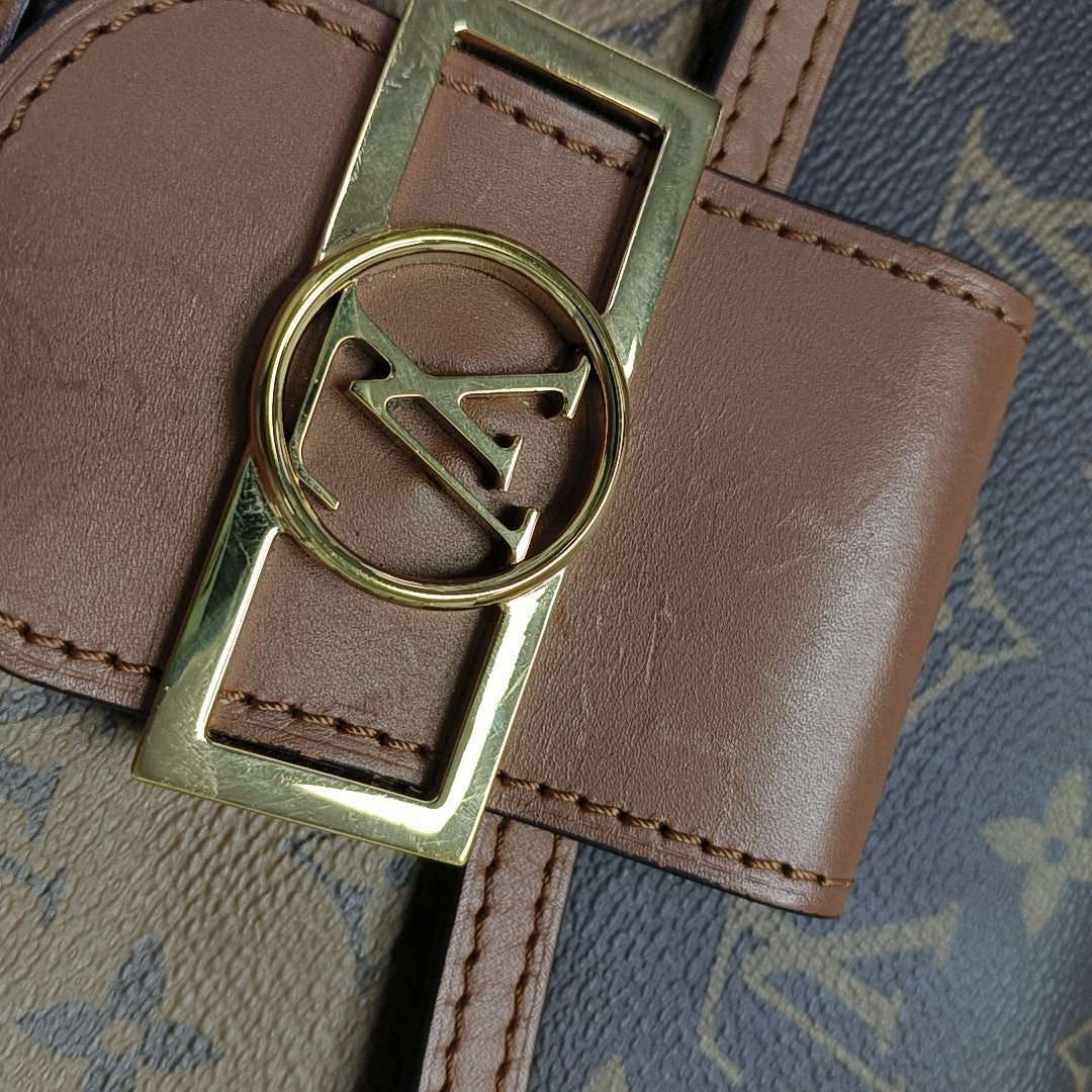 DAUPHINE Mini Monogram Coated Canvas Brown