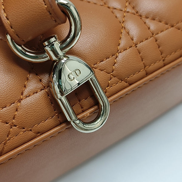 Lady Dior Small Quilted Lambskin Orange