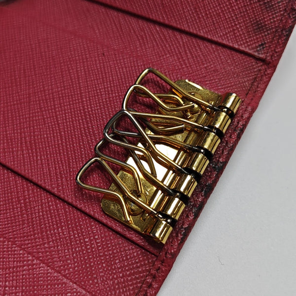 Calfskin Key Pouch Red