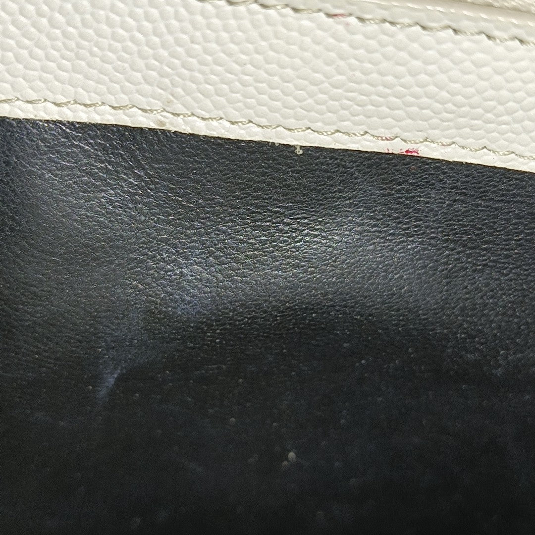 MONOGRAM Medium Chevron Calfskin White