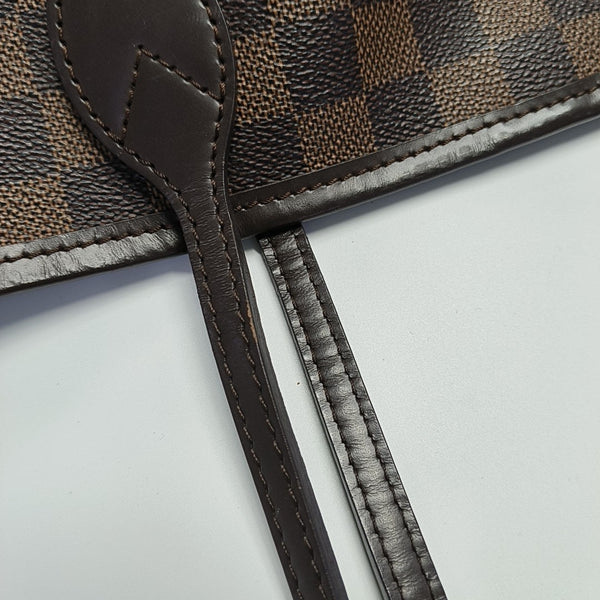 NEVERFULL GM Damier Ebene Coated Canvas Brown