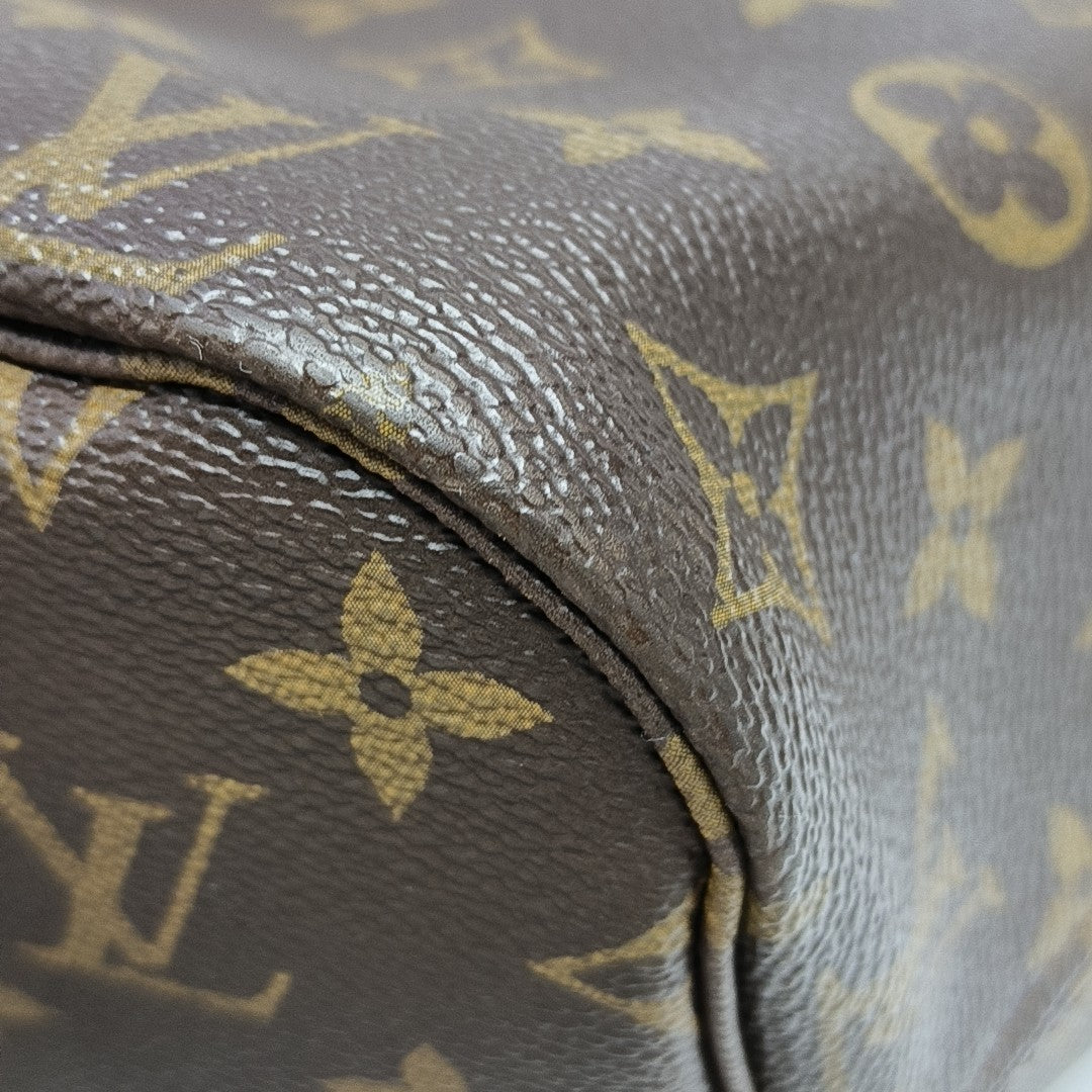 NEVERFULL MM Monogram Coated Canvas Brown