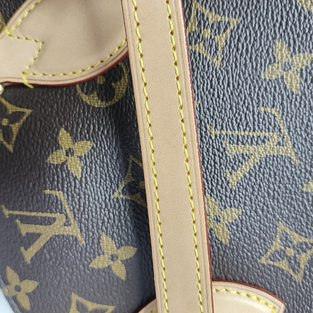 BOETIE PM Monogram Coated Canvas Brown
