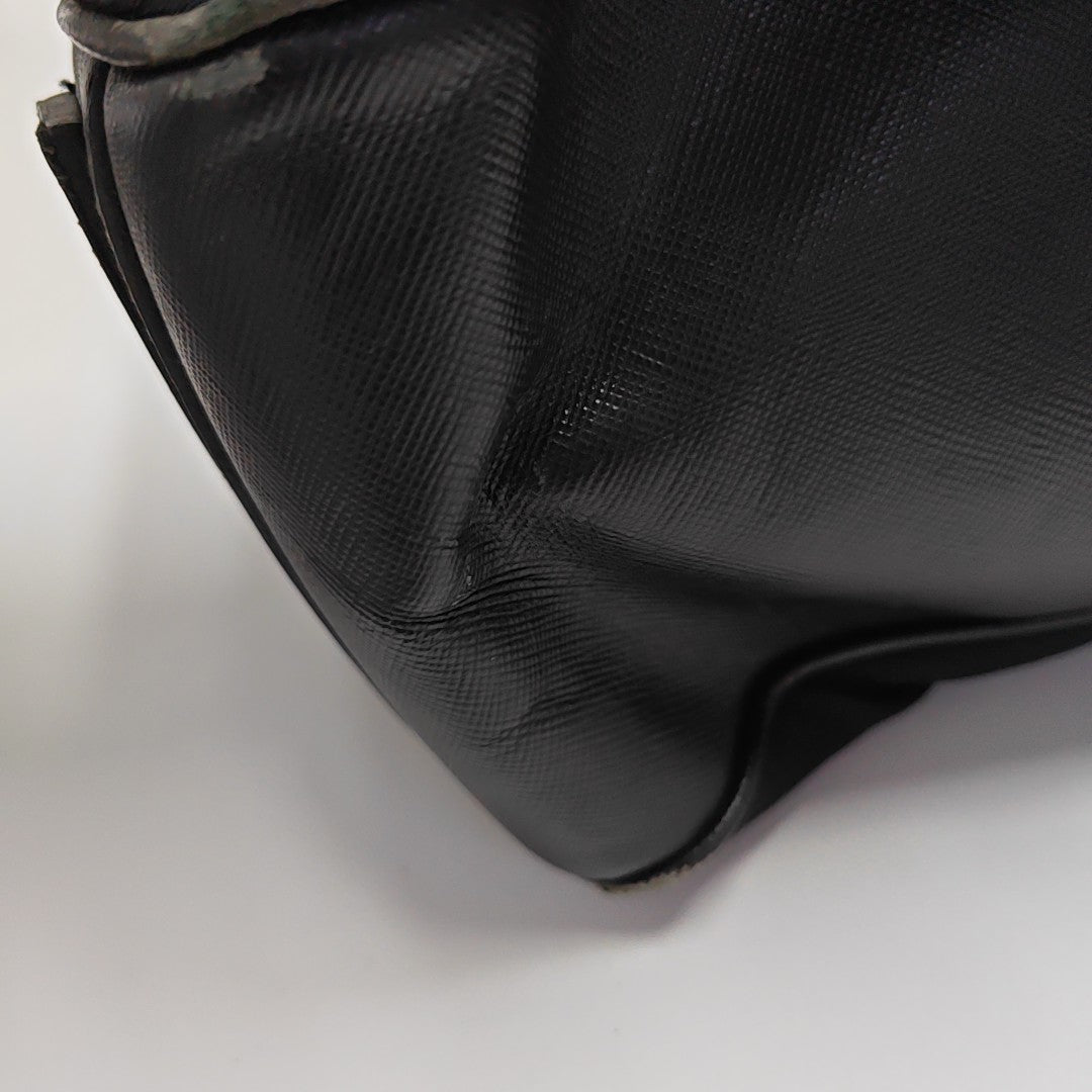 Nylon Top Handle Bag Black