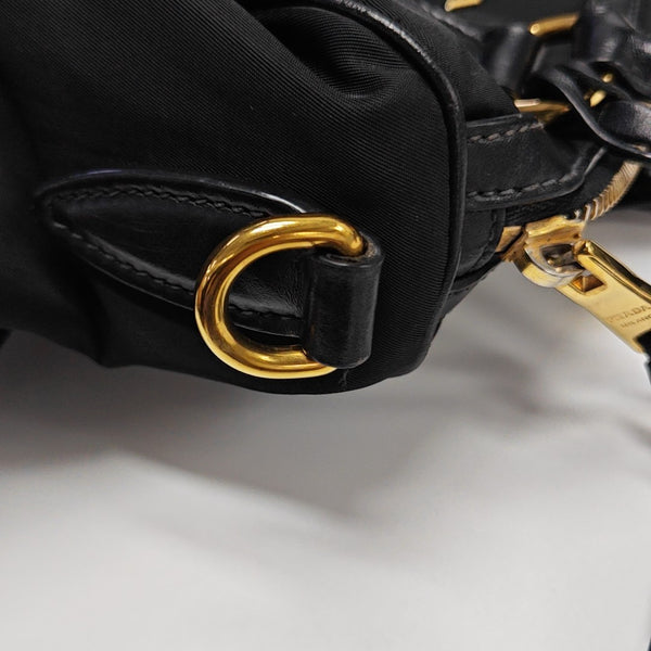 Nylon Shoulder Bag Black