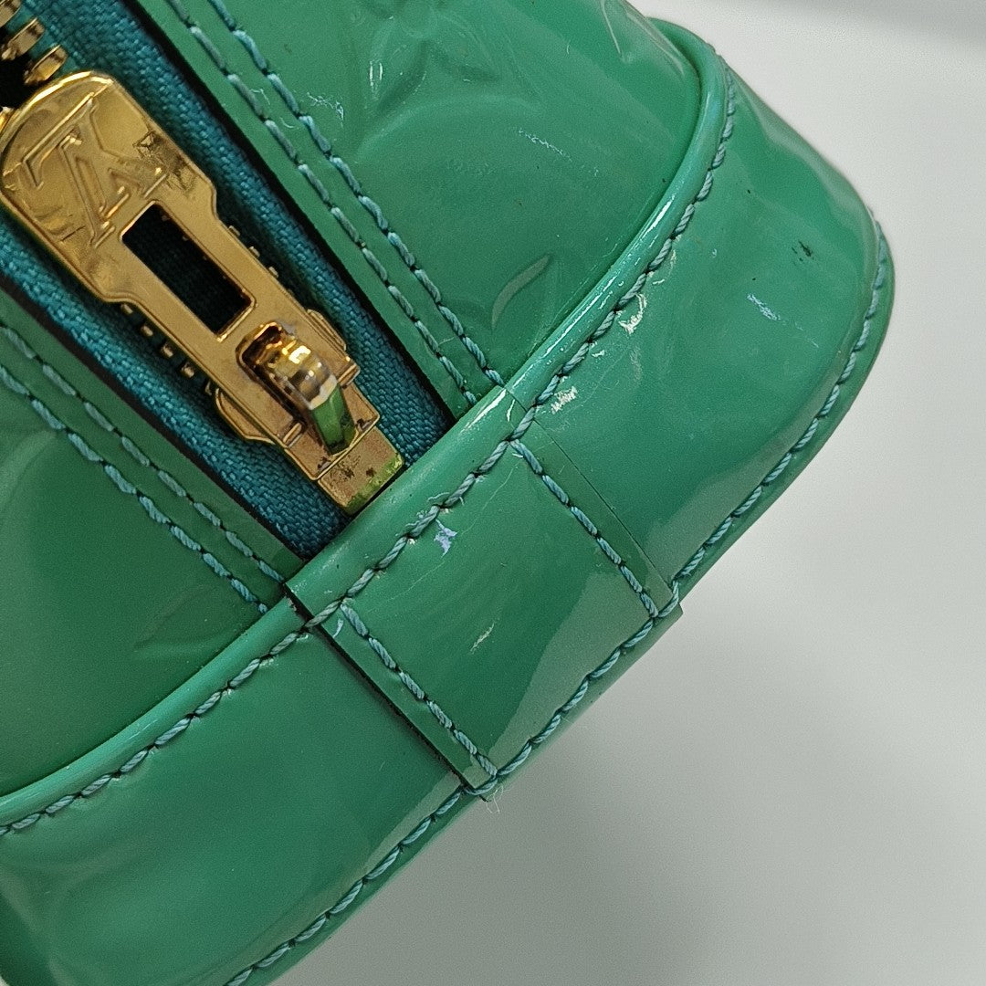 ALMA BB Monogram Patent Leather Green