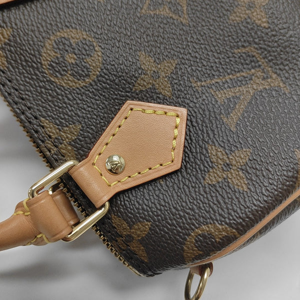 SPEEDY Nano Monogram Coated Canvas Brown