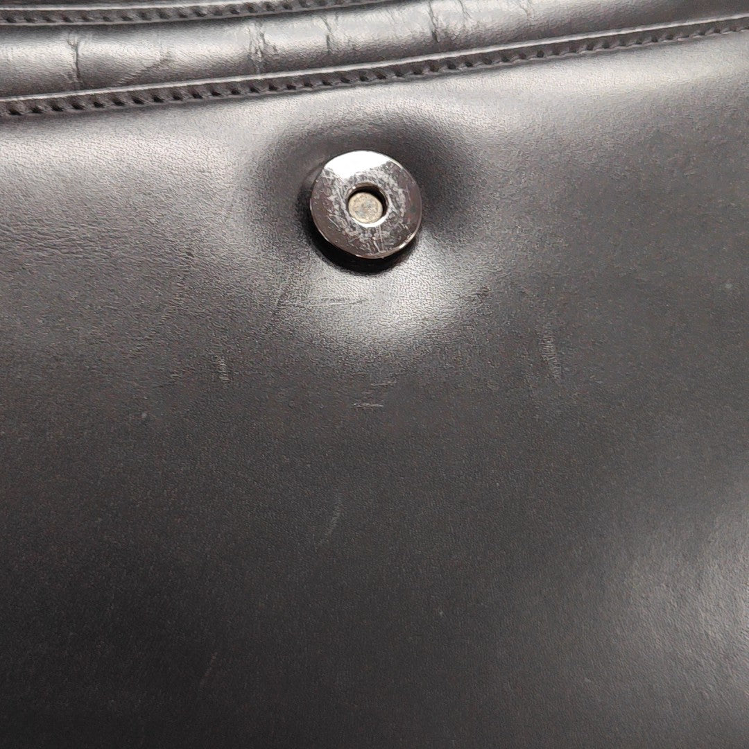 Calfskin Top Handle Bag Black