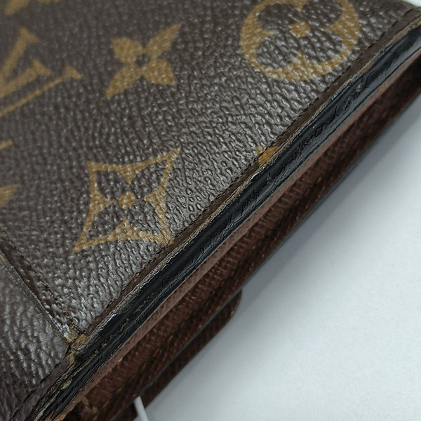 SARAH Monogram Coated Canvas Brown Wallet