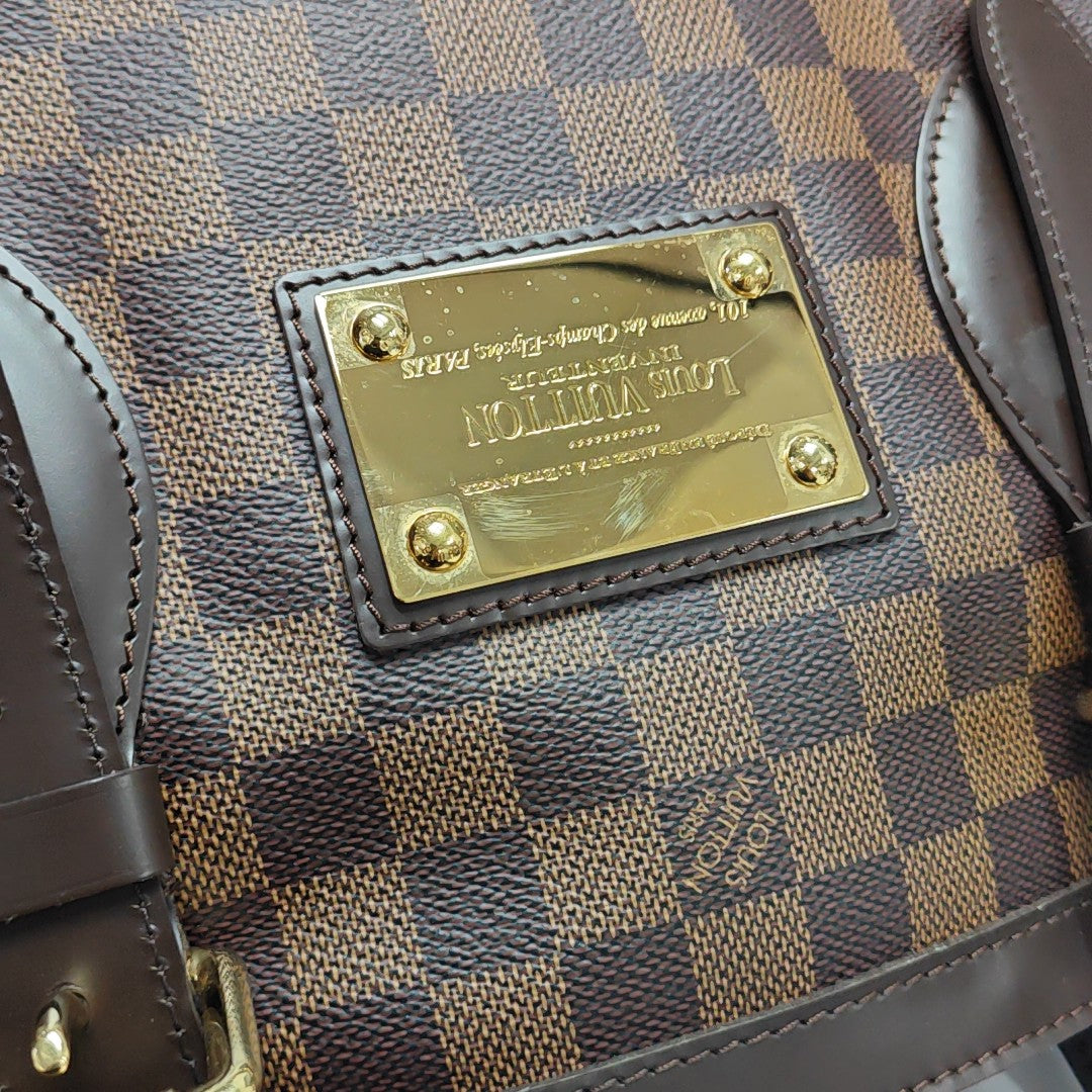 HAMPSTEAD MM Damier Ebene Coated Canvas Brown