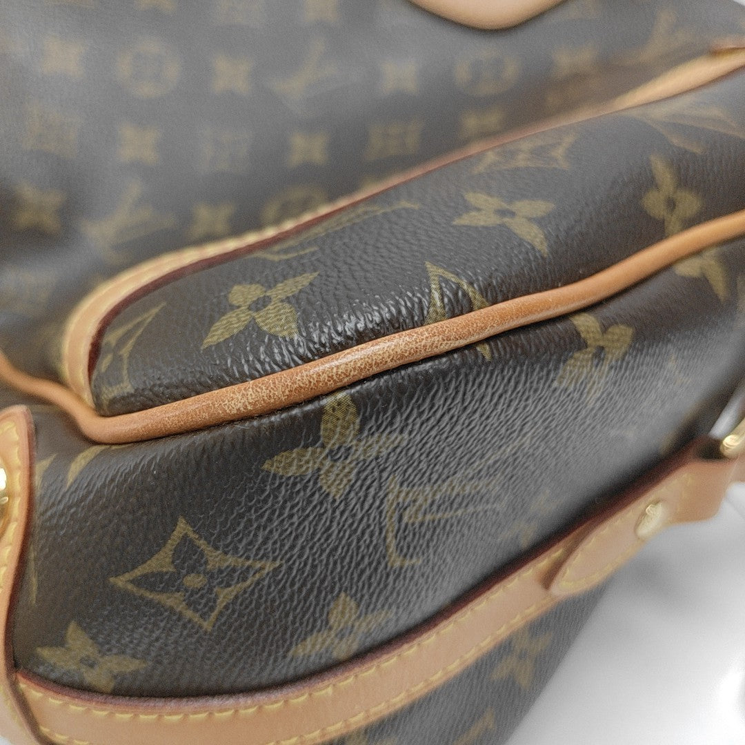STRESA Monogram Coated Canvas Brown