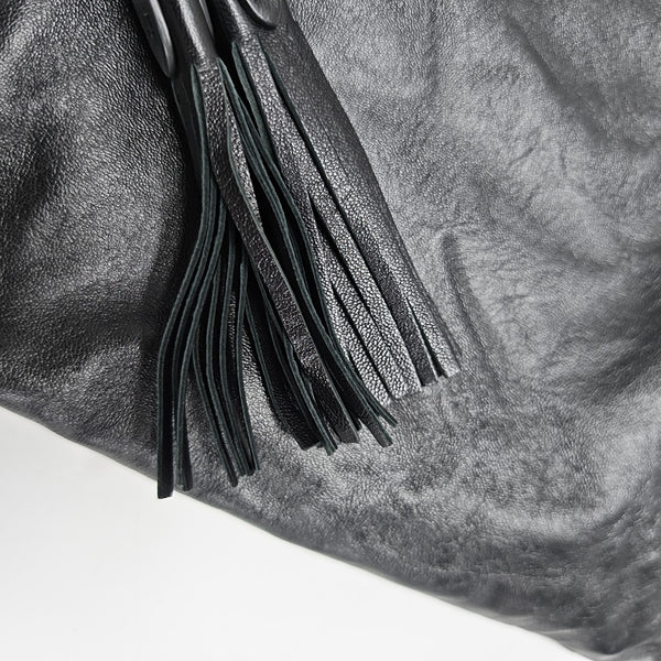 Lambskin Tote Bag Black