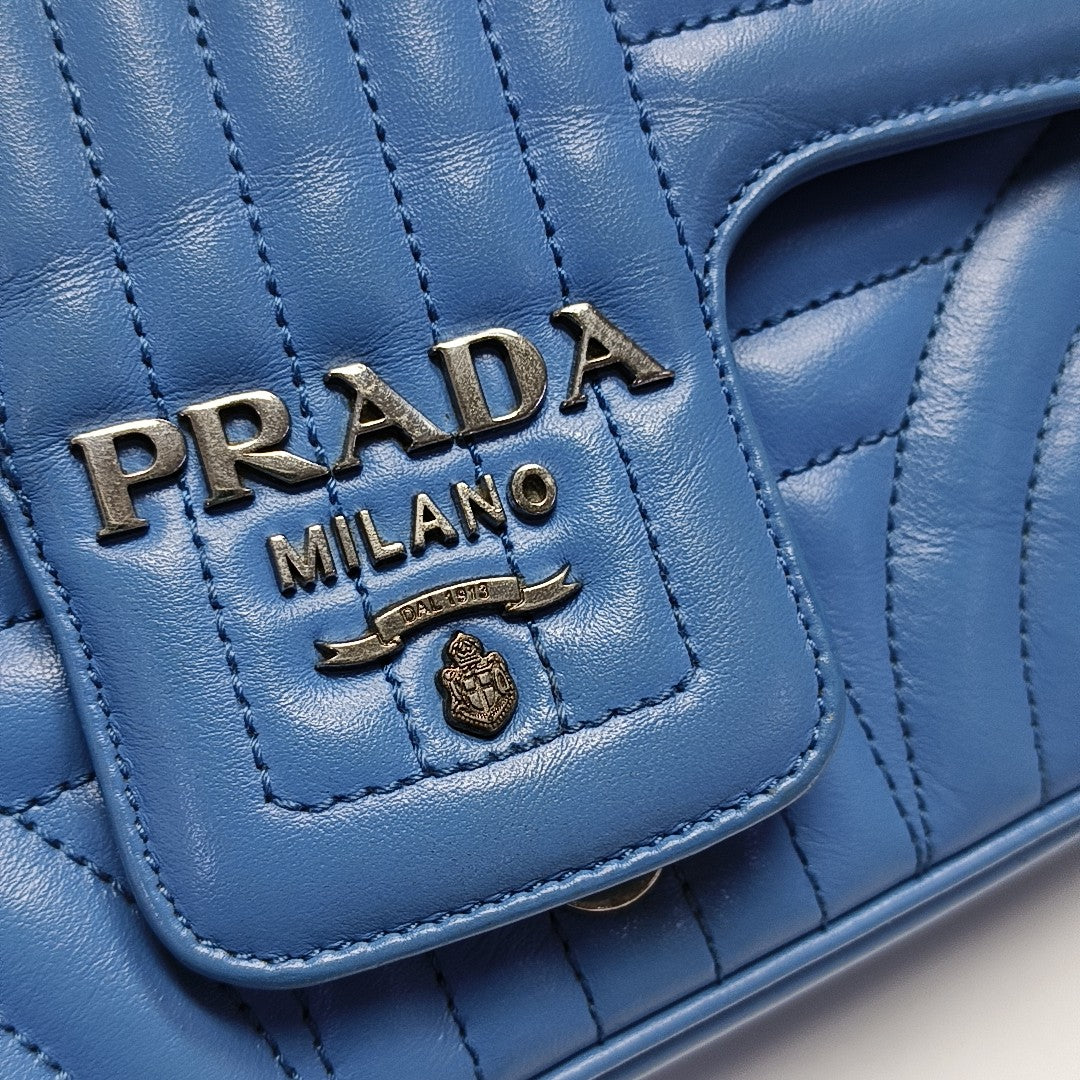Diagramme Quilted Calfskin Blue