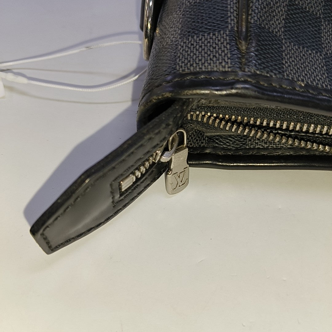 TADAO MM Damier Graphite Coated Canvas Gray