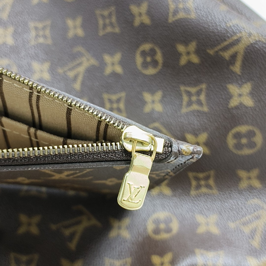 NEVERFULL MM Monogram Coated Canvas Brown
