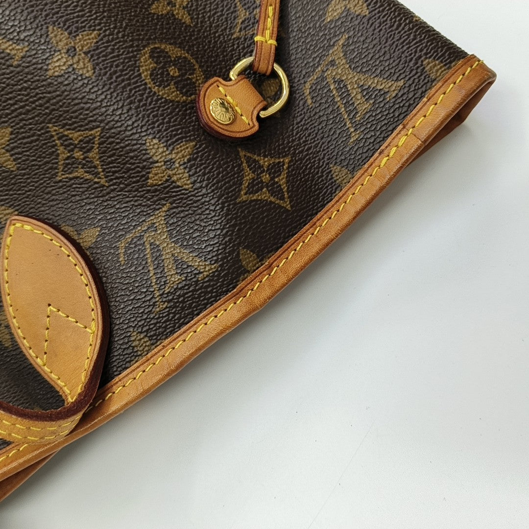 NEVERFULL MM Monogram Coated Canvas Brown