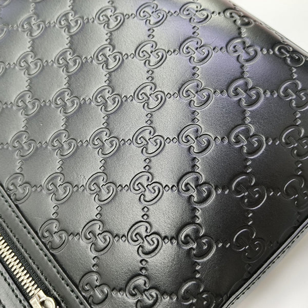 Signature Medium Monogram Calfskin Black