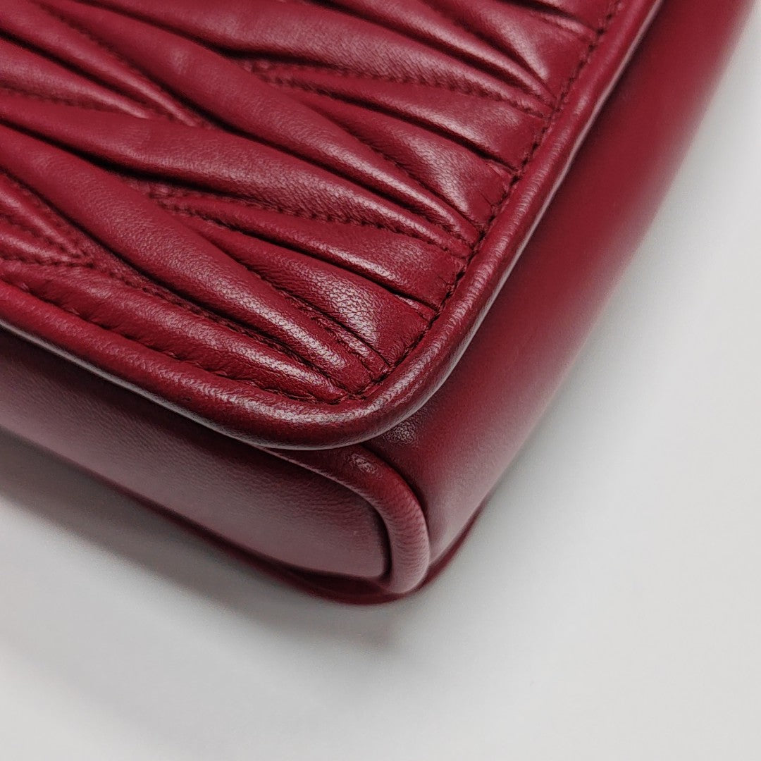 Crystal Quilted Lambskin Red